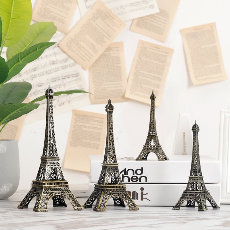 European Eiffel Tower Model Paris Miniature Creative Decoration Home Decor Accessories Office Metal Building Statue Gift