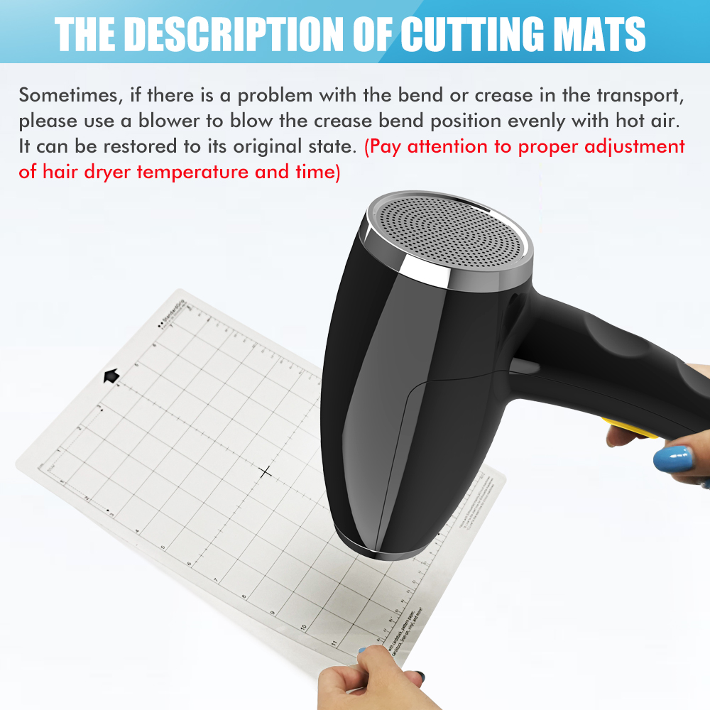 Cutting Mat for Cricut Explore One/Air/Air 2/Maker [Standardgrip,12x12 inch,1pc] Adhesive&Stickyn-slip Flexible Gridded Cut Mats