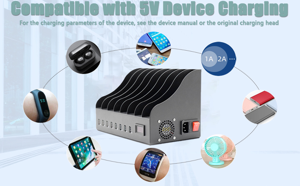8 port USB charger is highly compatible