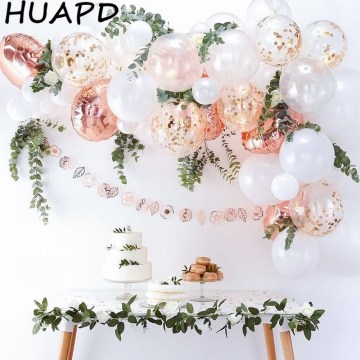 Rose Gold Balloon Arch Kit 42pcs White Latex Balloons Garland rain curtain party Supplies Wedding valentines day decorations