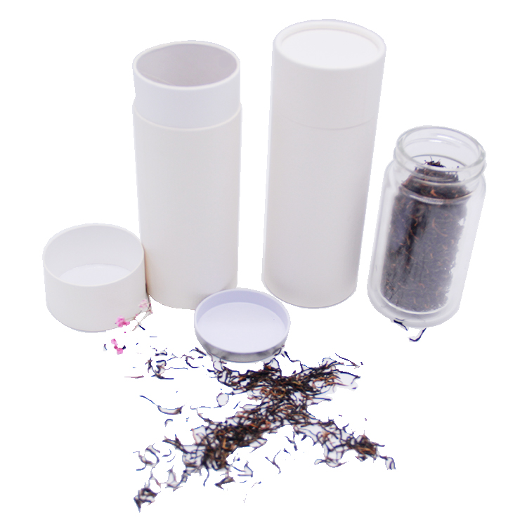 Tea gift box round with metal lid