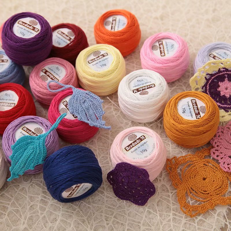 Super Mini Yarn 10g/ball 100% Cotton Yarn 7# Lace Yarn Thin Yarn For Crochet Anti-pilling Hand Knitting Yarn knitting yarn 0.8mm