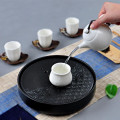 Ceramics Bamboo Tea tray Drainage Water storage Kung Fu Tea set room Board table Chinese Japanese tea cup ceremony tools Tea Set