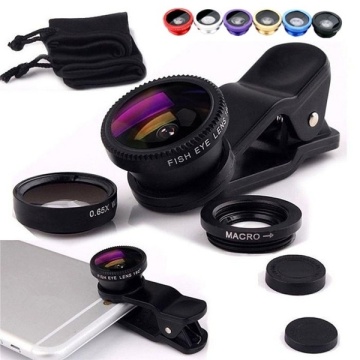 Fish Eye Lenses Mobile Phone Lens For iPhone Samsung Huawei Xiaomi Oneplus 7 Macro Fisheye Wide Angle Camera Lens Kits Lentille