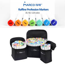 Marco Raffine 30/60/120 Colors Alcohol Based Professional Art Markers Set Prismacolor Dual Headed Animation Markers Sketch Pens