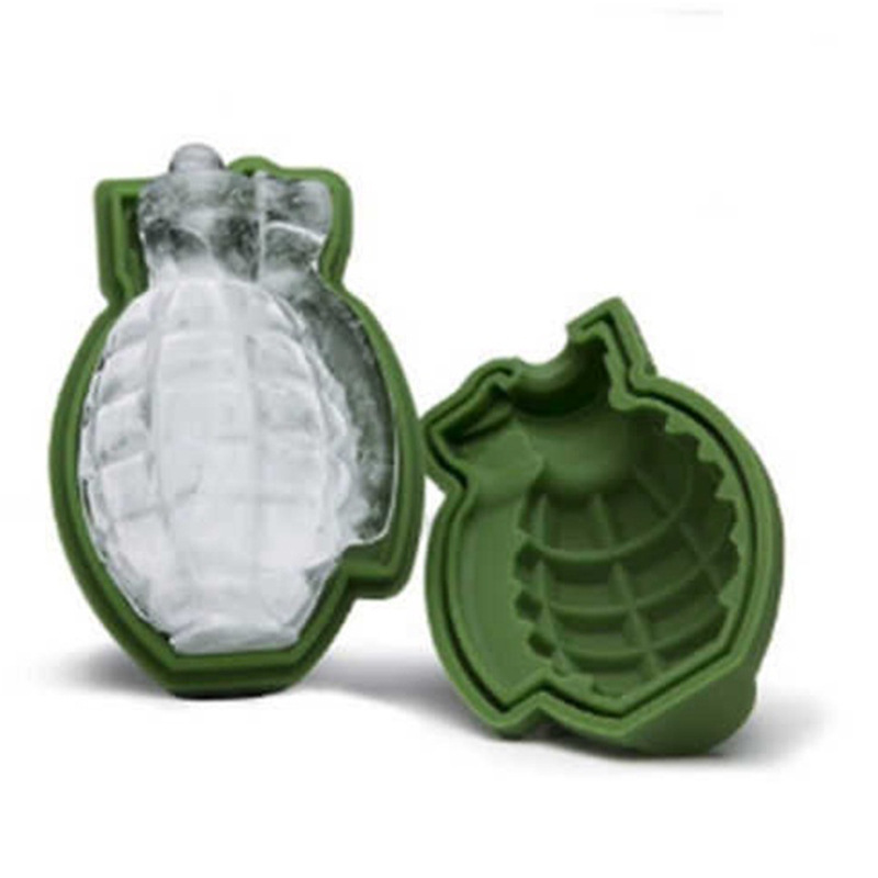 3D Grenade Ice Cube Tray Mold Party Kitchen Bar Drinks Whiskey Wine Ice Cream Maker Silicone Chocolate Cake Baking Mould