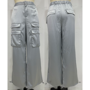 Adjustable Hemline Elastic Waist Women's Cargo Pants