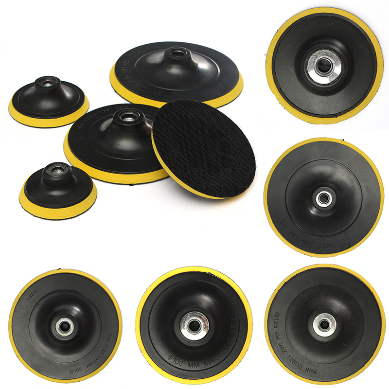 M14 M10 Polishing Pad Buffing Plate Disc Adhesive Backed Hooks 75mm~180mm for Car