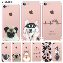 YIMAOC dog Paw Husky pug corgi Soft Silicone Phone Shell Case for iPhone XR X XS 11 Pro Max 5 5S SE 6 6S 7 8 Plus 10 TPU Cover