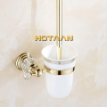 2019 Free shipping,solid brass Bathroom Accessories Set,toilet brush holder,Paper Holder,Gold bathroom sets HT-812800-2