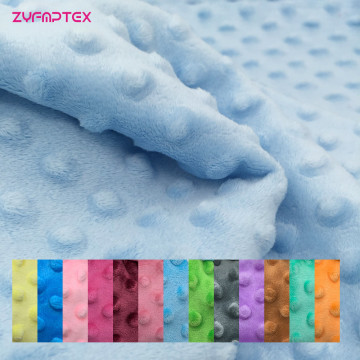 ZYFMPTEX 30Colors Super Soft Minky Dot Fabric For Meter Handwork Sewing Blanket Material Antipilling Plush Fabric Eco-friendly