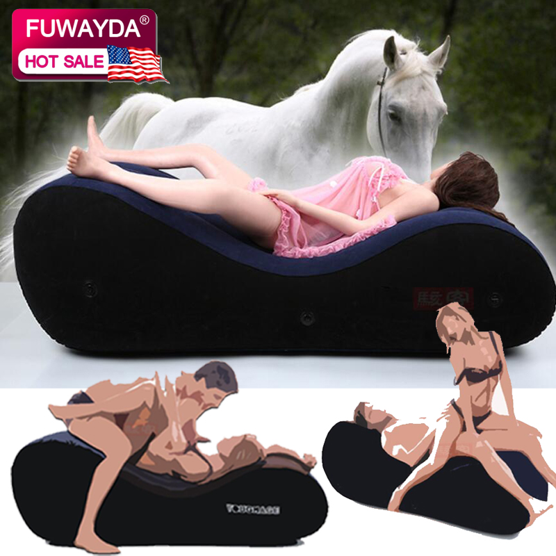Luxury Portable Inflatable Bed Sofa Multi-Fun S-shape Sofa Pad chair Living Room inflatable sofa For Adult Couple Erotic Bed