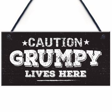 Meijiafei Shed Man Cave Signs Grumpy House Door Plaque Garden SummerHouse Sign Signs For Dad 10