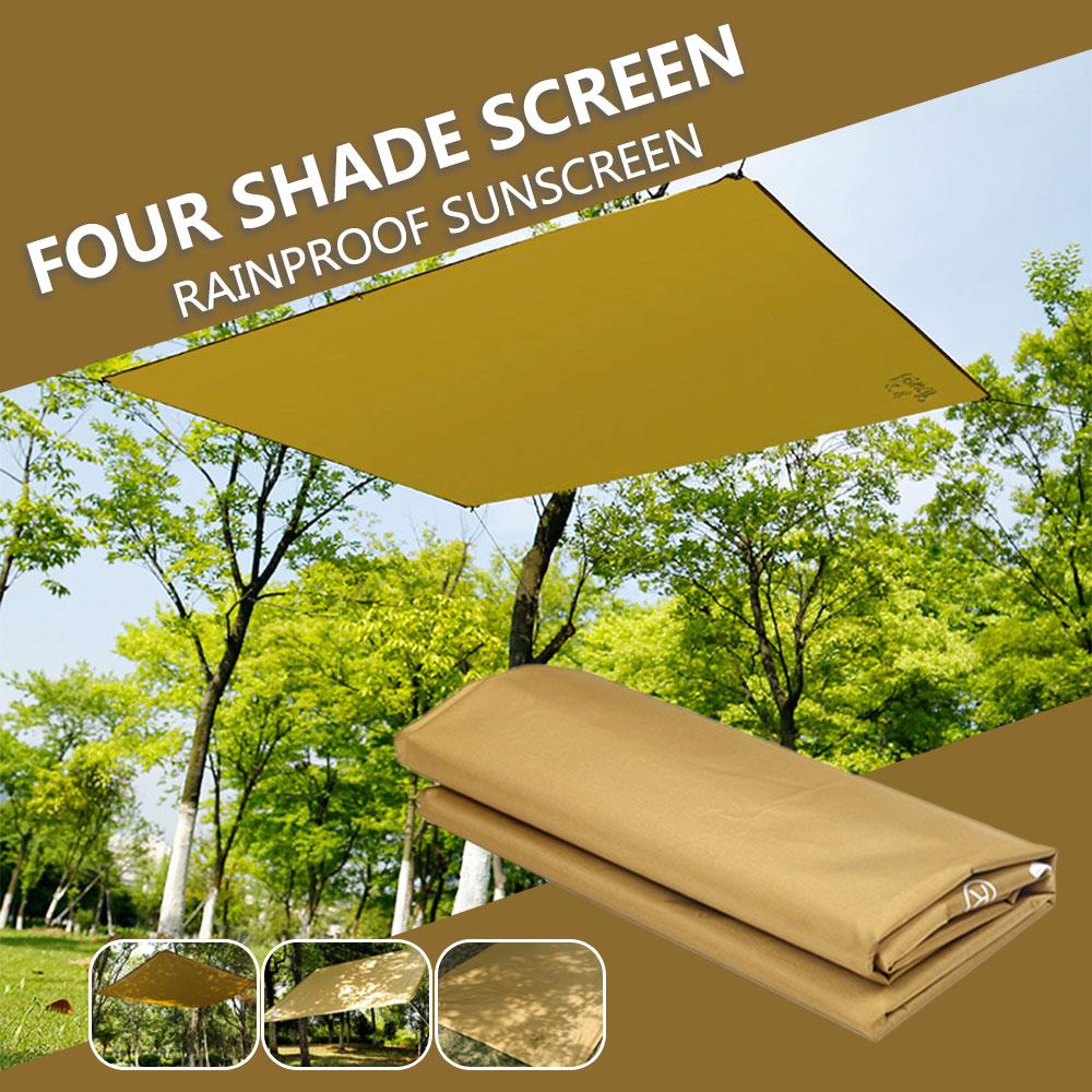 Awning Square 3-4 People Shade Canopy Gazebo Waterproof Travel Camp Practical Shade Screen Tent Cloth Outdoors Portable Durable