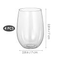4pcs Shatterproof Plastic Wine Glass Unbreakable PCTG Reusable Transparent Fruit Juice Beer Glasses Cups