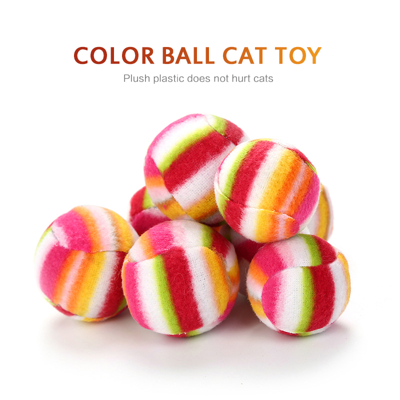 Funny Interactive Rainbow Rolling Cat Toy Ball Pet Kitten Scratch Natural Foam EVA Ball Training Pet Products Cat Supplies