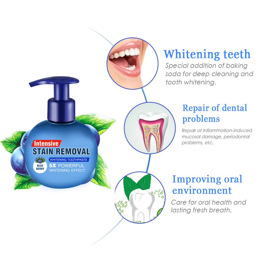 Soda Toothpaste Teeth Whitening Cleaning Toothpaste Hygiene Oral Care Fight Bleeding Gums Baking Soda Press Toothpaste