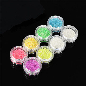BeautyBigBang 8 Colors Nail Art Powder Glow Sand Particles Fluorescent Stone Small Gravel Nail Decoration Nail Glitter Stone