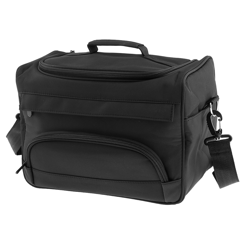 Barber Tools Storage Bag Carry Case Bag With Durable Handle And Shoulder Straps, Waterproof Fabric, Black Color