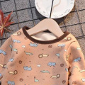 Humor Bear Children'S Velvet Underwear Clothes Sets Cartoon Warm Thickening Autumn&Winter Baby Home Clothing Boys& Girls Pajamas