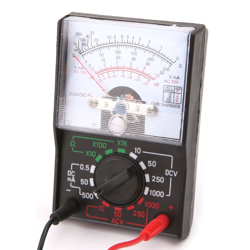DC/AC 1000V Voltmeter 250mA Ammeter 1K Resistance Meter Analog Multimeter Tool