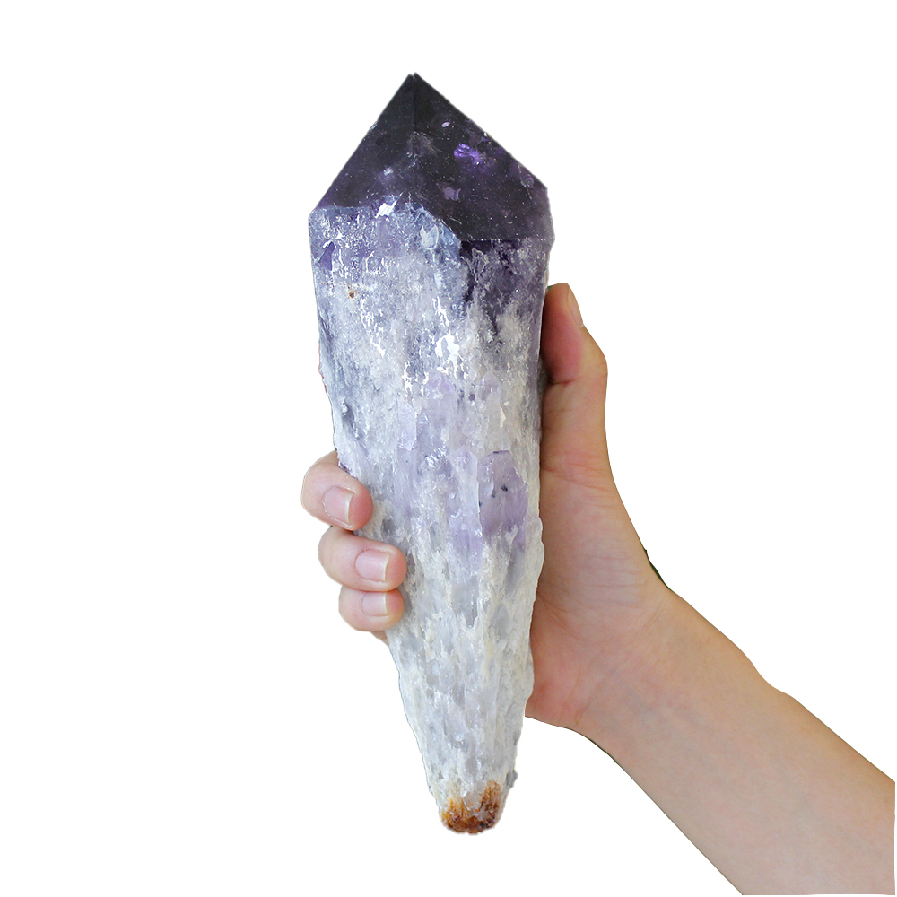 Super size Natural Amethyst Quartz Cluster Crystal Rod Point Specimen Scepter Super power Spirit Healing Gemstone energy