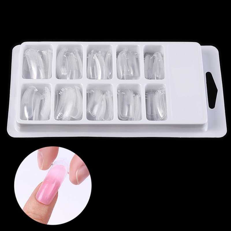 20Pcs/100pcs Quick Building Mold Tips Nail Dual Forms Finger Extension Nail Art UV Builder Tool Hot Sale