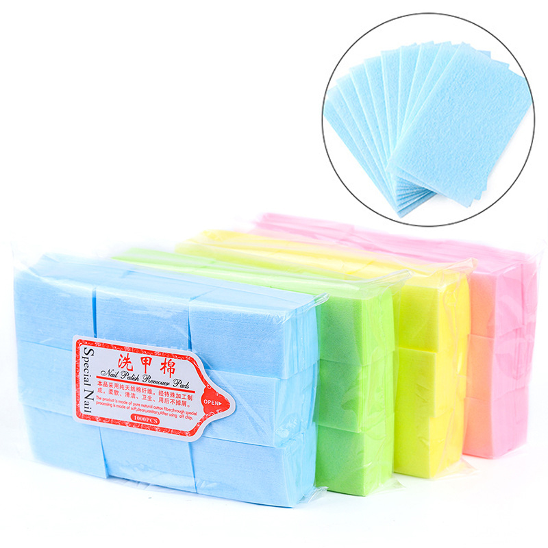 600 Pcs/Bag Nail Polish Remover Wipes Cleaning Lint Free Paper Pad Soak off Remover Manicure tool