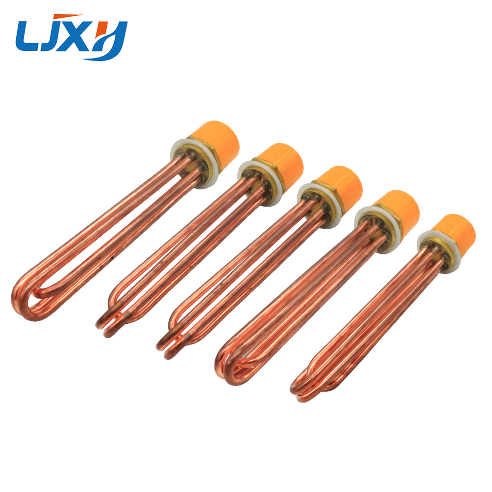 LJXH DN50/2inch Water Heater Heating Element Copper Thread Tubular Electric Heaters Parts 110V/220V/380V 3KW/4.5KW/6KW/9KW/12KW