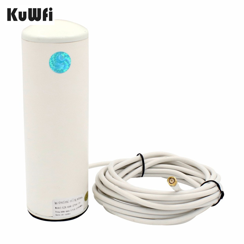 KuWfi 3G/4G LTE Antenna SMA 2.4Ghz 10-12dBi External Wifi Antenna with 5m or 10m cable for 4G Router&Modem Signal Booster