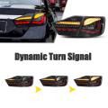 HCMOTIONZ Car Back Lamps Assembly DRL Start UP Animation 2012-2015 LED Tail Lights for Toyota Camry