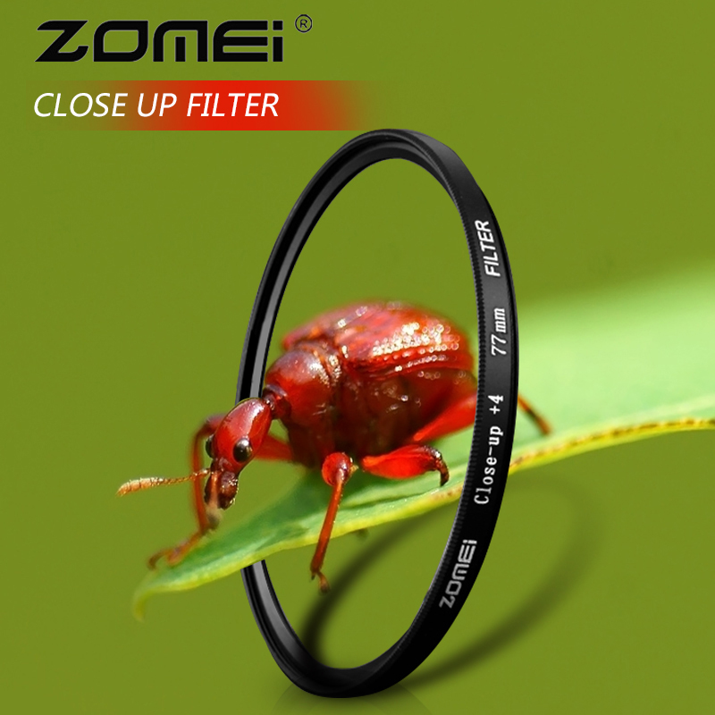 Zomei Macro Close Up Lens Filter +1 +2 +3 +4 +8 +10 optical glass camera Filter 40.5/49/52/55/58/62/67/72/77/82mm for DSLR SLR