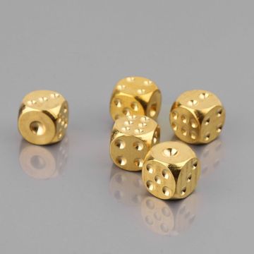 1pc Solid Polished Brass Dice 20mm Metal Cube Copper Poker Bar Board Game Gift Table Board Games Accessories