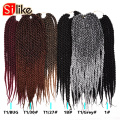 18 22 inch 3D Cubic Twist Crochet Hair 12 Strands/pack Ombre Synthetic Braids Hair Extension For Black African Women