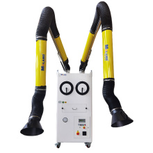 portable fume extractor welding exhaust fume extractor with dual flexible suction arm