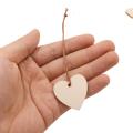 100Pcs Blank Heart Wooden Slices Wood Plaque Board for Art Crafts Birthday Reminder DIY Calendar Accessories Home Decoration