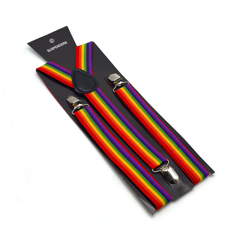 1.4inch Rainbow Suspenders for Men Navy Braces Unisex Strap Bretels Mannen Women Suspenders Adult Belt Adjustable Y Shape