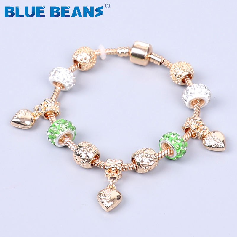 2020 Bracelets For Women Beads Bracelet Jewelry Charms Gold Bracelet Girls String Crystal Bracelet Stainless Steel Boho Punk