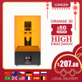 LONGER Orange 30 SLA 3D Printer with High Precision 2K LCD 3D Printer kit with Resin Matrix UV LED Full Metal Body 3D Print