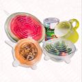 6PC Silicone Lids Stretch Suction Fresh Cover Set Anti-dust Leakproof Airtight Food Bowl Universal Pot Cover Kitchen Lids