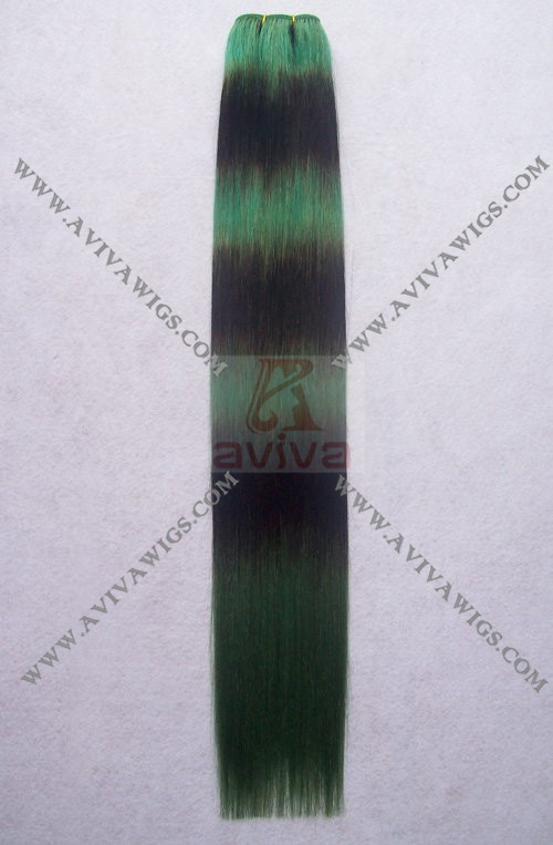 Human Hair Extensions with T Color