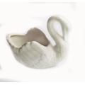 Beautiful Pottery White Little Swan Candlestick Mini Small Ceramic Swan Candle Holder Swan Ceramic Ornaments Home Decoration