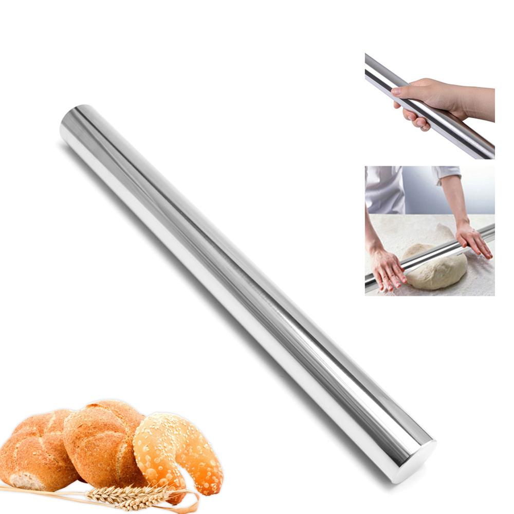 39.8CM Rolling Pin Stainless Steel non stick rolling pin Cake pie noodles Pizza baking tool Dough Roller Baking kitchen tools