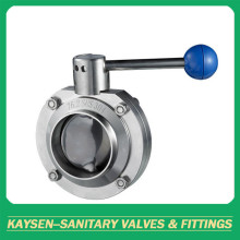 3A DIN Hygienic Welded Butterfly Valves SS304