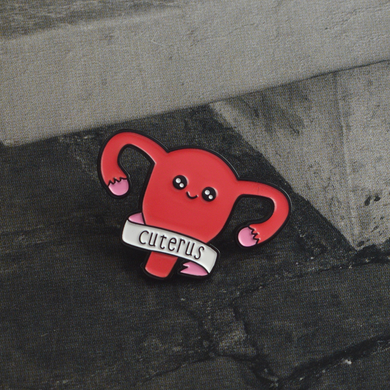 Uterus Cuterus pin Enamel pins Brooches Badges Lapel pin Accessories Girl power Women Rights Feminist Gifts for friend