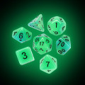 New 7pcs Universe Luminous Dice Multi Side Acrylic Dice Game Dices Luminous Polyhedral Dice set Game gift #3m11