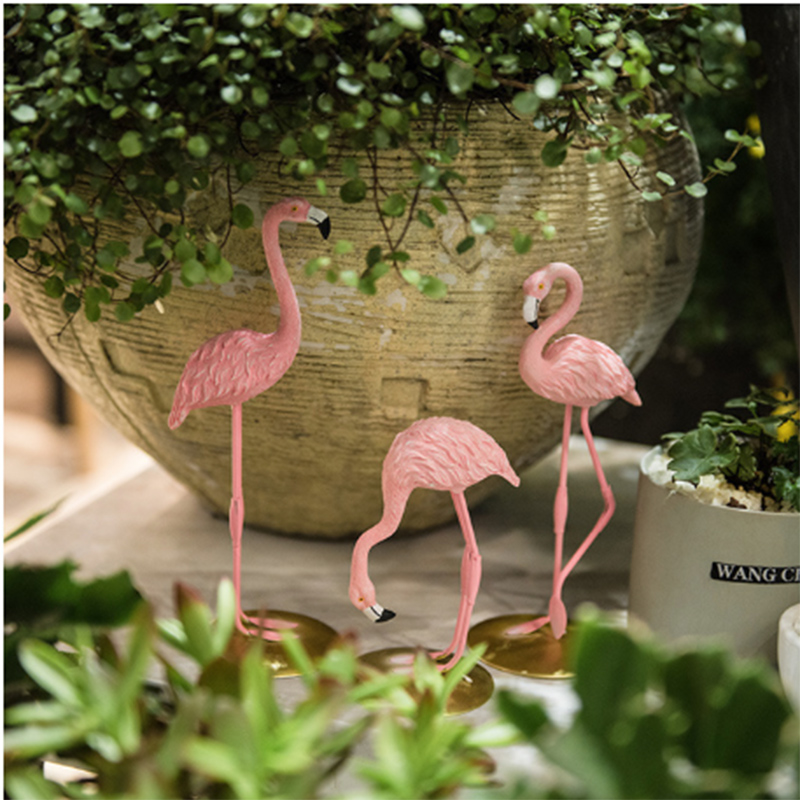 Nordic Home Decoration Desktop Decoration Resin Sculpture Home Decor Creative Pink Flamingo Modern Simulation Animal Statue