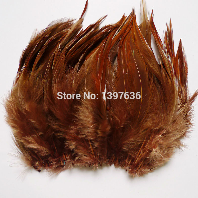 50 pcs Brown Rooster Plumas 4-6 inch / 10-15 cm Pheasant tail chicken feathers for craft hat mask Dreamcatcher decoration plumes