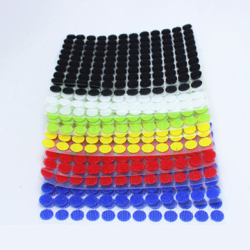 100 Pairs 10mm More color Magnetic Nylon Coin Sticker Double Sided Holes Hooks Loops Disc Round Pads Dot Fastener Tailors DIY