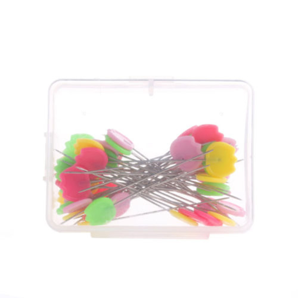 50X Patchwork Pins Flower Button Head Pins DIY Quilting Tool Sewing Accessories